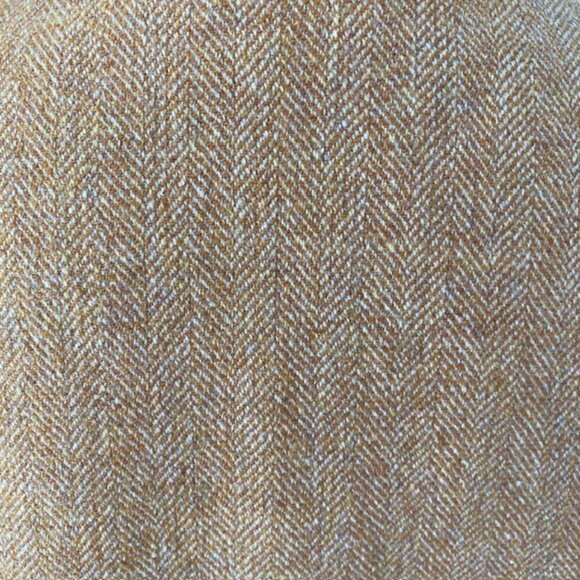 PHILLIPE ADEC Camel Wool Blend Tweed Jacket with Burgundy Trim Sz 6 - Picture 10 of 16